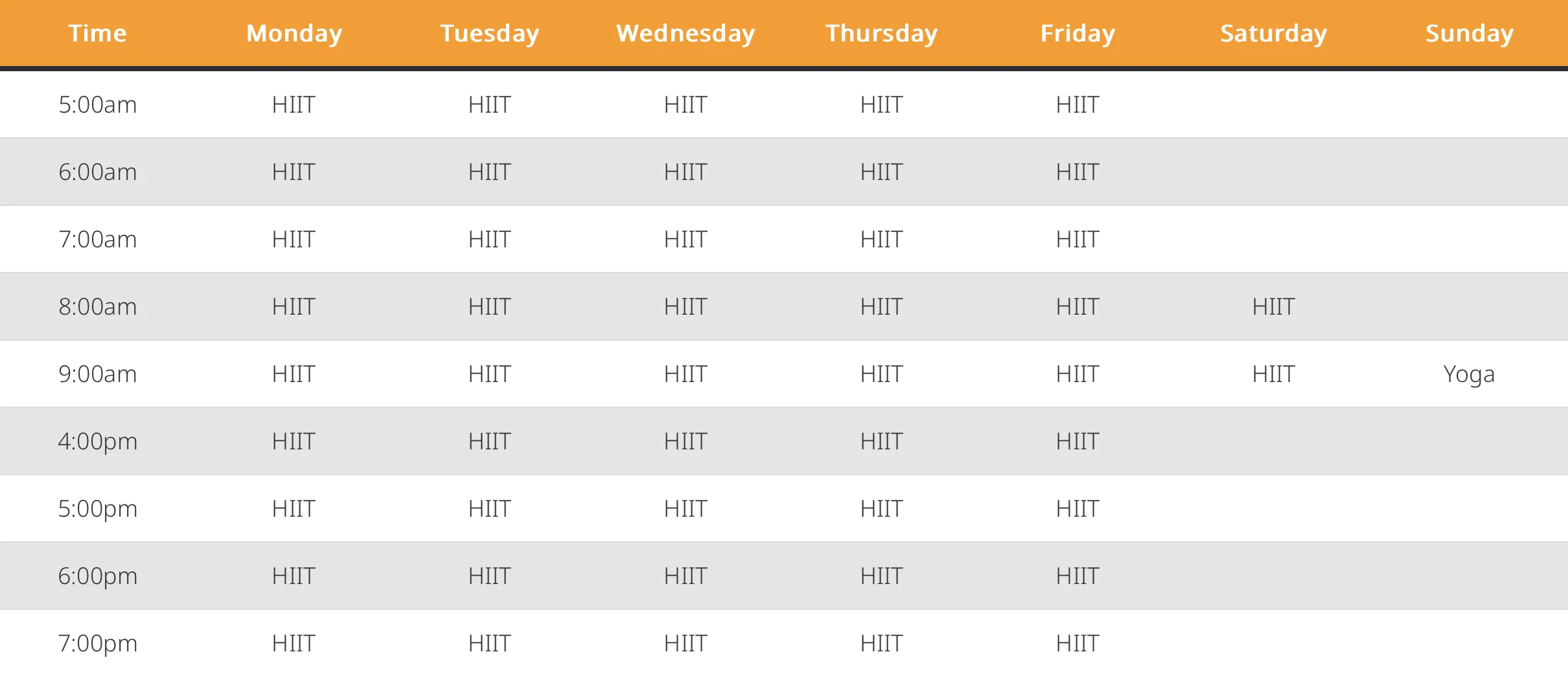 DNA Schedule